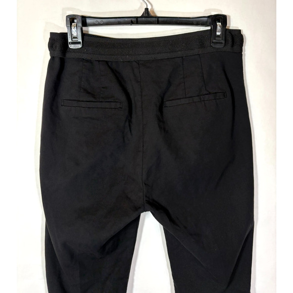 Zara Black Jogger Waist Trousers M Work Office Medium 27" Inseam Slim - Picture 8 of 14
